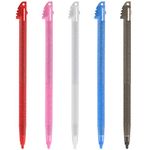 5x Assecure Glitter Stylus Red Pink Clear Blue Black For Nintendo 3DS XL LL Touch Pen Slot With Ribbed Handle Grip