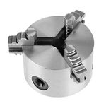 Self-Centering Lathe Chuck, 3inch K11-80 3-Jaw Self-Centering Metal Lathe Chuck with Extra Jaws Turning Machine Accessory