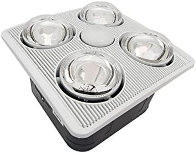 Aero Pure A716B W Quiet Bathroom Fan with Heat and Light, White