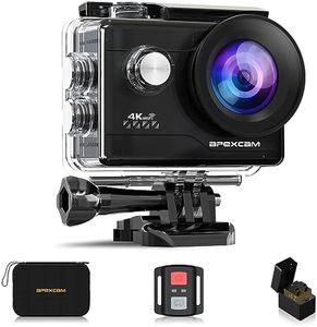 Apexcam Action Camera 4K Sports Camera 20MP 40M 170°Wide-Angle WiFi Waterproof Underwater Camera with 2.4G Remote Control 2 Batteries 2.0'' LCD Ultra HD Camera with Mounting Accessories Kit