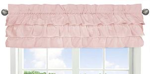 Solid Color Blush Pink Shabby Chic Ruffle Window Treatment Valance for Harper Collection by Sweet Jojo Designs