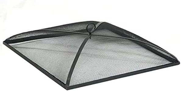 Sunnydaze Heavy-Duty Black Steel Mesh Fire Pit Spark Screen Cover - 36-Inch Square