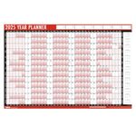 2025 Year Wall Planner A1-85cm X 58cm Laminated Unmounted 2025 Wall Calendar Stickers And Dry Wipe Pen Annual Organiser Chart Ideal Full Year Planner for Home, Business, Office, School