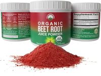 Organic Beet Root Powder - Ultra High Purity Super Food Beets Juice Powder. 100% Pure Nitric Oxide Boosting Beetroot Supplement. Keto, Paleo, Vegan Reds Superfood Rich in Polyphenols