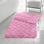 EXQUIZIT HOME Block Bath Mat Set Me