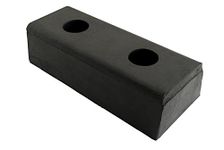 Vestil DBE-10-4 Rubber Hardened Molded Bumper, Rectangular, Vertical Mount, 10" Length, 4-1/2" Width, 3" Depth (Pack of 4)