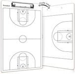 Scribbledo Dry Erase Basketball Clipboard for Coaches 15"x9" Whiteboard Basketball Coaching Board Equipment Basketball White Board for Coaches Accessories Basketball Coach Clipboard