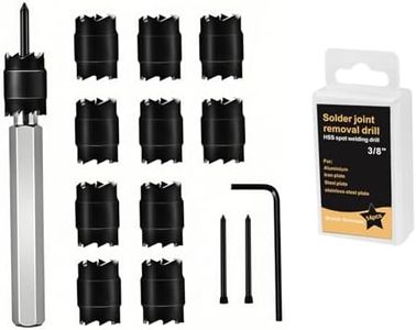 14-Piece Spot Weld Cutter Set, Double-Sided 3/8" HSS Drill Bits for Spot Welding, Hex Sheet Metal Hole Cutter for Power Drill, Ideal for Automotive & Metalworking