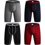 DODOMIAN Men's Long Leg Boxer Shorts No Ride Up Cotton Trunks Sports Underpants Underwear