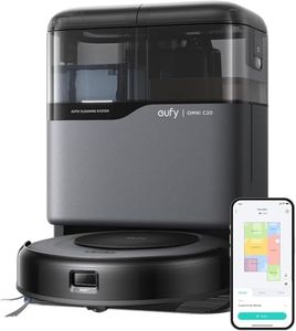 eufy Robot Vacuum Omni C20, Robot Vacuum and Mop Combo, Self Emptying, Auto Mop Washing and Auto Drying for Hands-free Cleaning, 7000 Pa Powerful Suction, 3.35-Inch Ultra-Slim Body, All-in-One Station