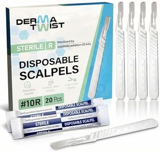 DermaTwist 10R Dermaplane Razor for Women Face – 20-Pack Sterile Disposable Dermaplane Scalpels Facial Razors for Women Face Dermaplaning Professional Face Shaver