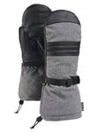 Burton Mens' Warmest Gore-TEX Ski & Snowboard Winter Mittens (Gray Heather, Medium)