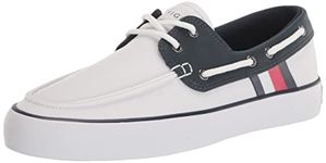 Tommy Hilfiger Men's Panly Boat Shoe, White, 12