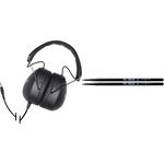 Vic Firth SIH2 Stereo Isolation Headphones V2 + Vic Firth American Classic® 5A Black Drumsticks (5AB)