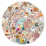 REEKNOKOL 100Pcs Stickers,Aesthetic Sticker, Cute Sticker Packs, Waterproof Vinyl Stickers for Water Bottles, Scrapbooking, Notebook, Laptop（Boho 1）