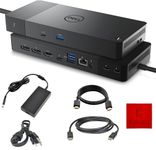 WD22TB4 Dell Docking Station Thunderbolt 4 Dock - 1 Year Warranty - Dell Dock Station with 180W Dell AC Adapter, HDMI Cable, DisplayPort Cable - Dell Thunderbolt Docking Station