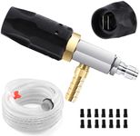 FIXFANS Pressure Washer Long Range Nozzle 5-6.5 GPM with 45 FT Braid Hose