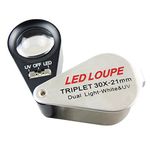 30x Jeweler Loupe with LED and Uv Light