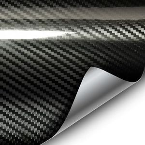 VViViD Epoxy High Gloss Carbon Fiber Architectural Vinyl Wrap (1ft x 5ft, Black) Interior Use Only