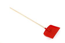 EarlyGrow MPL50050/R Large 1.25m Heavy Duty Plastic Shovel/Scoop with 28mm Diameter Wooden Shaft for Mucking out, Snow, Waste, Debris, Leaves and More - Red