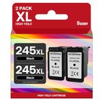 245XL Ink Cartridge Replacement for Canon Ink 245XL PG-243 XL PG-245 XL Remanufactured Compatible with PIXMA MX490 MX492 TR4520 MG3022 MG2522 MG2920 MG2420 MG2520 TS3322 (2 Black)