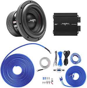 Skar Audio MA-8 D2 Single 8" 400W RMS Subwoofer Package with RP-350.1D Amplifier and 8 Gauge OFC Amp Wiring Kit