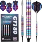 WIN.MAX Darts Metal Tip Set - 90% Tungsten Steel/Soft Tip Darts Set Professional 18 Grams Soft Darts 20/22/24/28 Grams Pro Dart Set with Extra 3 Flights