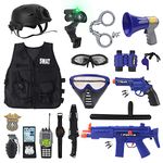 deAO Role Play SWAT Force Play Set, Boys Kids Police Costume with a Vest, Helmet, Toy Grenades and More Police Accessories with a Storage Backpack (19)