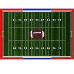 Mybecca Kids Rug American Football Field Rug 5'x7' (Approx:4'11" X 6' 10") Non-Slip Gel Backing (59" x 82") Children Area Rug for Playroom & Nursery