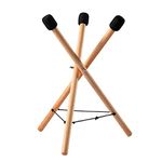 EMVANV Handpan Drum Stand, Solid Wood Adjustable Triangular Extendable Snare Holder Bracket Drum Stand(as Shown)
