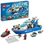 LEGO City Police Patrol Boat 60277 Building Kit (276 Pcs),Multicolor