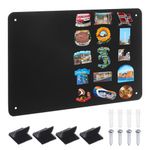 PATIKIL 11x17 Magnetic Board, Magnet Board Magnetic Wall Board Bulletin Board Small Metal Display Board Steel for Wall Magnets Collection Display Photo Spice Note Craft Fridge RV, Black