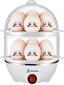 Zuvexa Egg Boiler Poacher Automatic Off Steaming, Cooking, Boiling Double Layer 14 Egg Boiler (Multicolor)…
