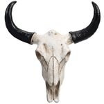 Cabilock Bull Head Skull Wall Hanging Art Southwestern Cow Steer Skull - Western Cow Skull Wall-Decor,Nordic Style Art Boho Ornament Room Wall Decorations