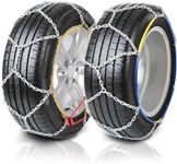 BKR Snow Chain 1 pair (2pc in each pair) Carbon Steel 12mm for Alto800, K10, Eon, also for 12" to 13" Tyres- FREE 2 bungee ropes with 1pair of gloves for extra grip! CA0075/KN20