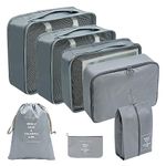 Rojeam 7/8/10 Set Packing Cubes Travel Luggage Organizers Cubes Packing Organizers Set Multi-Functional Packing Pouches