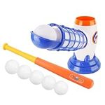 Reheyre T Ball Set for Kids, Sports Kids Pitching Machine, Training Equipment & Batting Practice Toys for Youth, Outdoor Baseball Christmas Toy Gift for Boys & Girls B