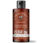 Aromatique Pure Clove Oil For Teeth - Natural Aromatic Essence for Freshening Ambiance, DIY Skincare - Pure & Undiluted, 100ml