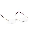 Titan Gold Colored Round Shaped Eyeglasses With Polarized Lens Technology for Men and Women(TA0023URM1V)