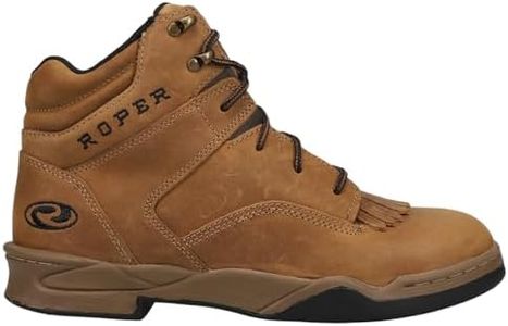 ROPER Mens Horseshoe Kiltie 5 Inch Non-Marking Steel Toe Work Safety Shoes Casual - Brown, Brown, 12