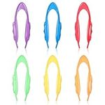 Plastic Tweezers,6Pcs Plastic Forceps,Plastic Beads Tweezers,Easy Grip Tweezers for Kids Assorted Colors Tweezers Craft Tweezers Beads Tweezers for DIY Crafts Home Classroom School