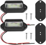 SING F LTD 2PCS LED License Plate Light 12V-24V Waterproof Number Plate Lamp for Trucks Off Road Vehicles Trailers Motorcycles Trucks Buses Ships