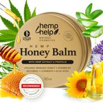 Manuka Honey & Hemp Balm – Soothes Dry, Cracked Skin, Eczema, Psoriasis – Dermatologist-Recommended, Eco-Friendly, Plastic-Free Packaging, Cruelty Free - 60ml