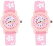 Gatuida 2 Pcs Children's Watch Children Cartoon Watch Girls Watch for Kids Cartoon Kid Watch Kids Cartoon Watch Children Watch Kids Watch Student Mineral Strengthened Glass Mirror Quartz