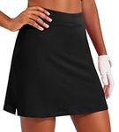 Ekouaer Athletic Skorts Tight Skirts Tennis Running Golf Sports Black