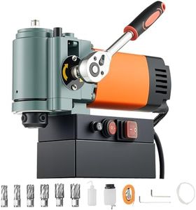 VEVOR Low Profile Magnetic Drill Press, 1300 W, 1.4 in Boring Diameter, 2248 lbf Power Portable Mag Drill Press, 650RPM Speed, with Weldon Shank, for Metal Surface, Industrial and Home Improvement