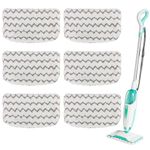 6 Pack Microfiber Steam Mop Pads Replacement for Shark Steam Mop S1000, S1000A, S1000C, S1000WM, and S1001C, Dirt Grip Cleaning Pads