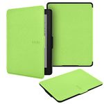 BYCeKe for 6" Kindle Paperwhite 5th/6th/7th Case 2012-2017 (Model NO. EY21 / DP75SDI), Lightweight PU Leather Cover Slim Shell with Auto Wake/Sleep Hand Strap Fit 6 inch Kindle Paperwhite 1/2/3, Green