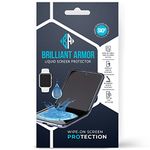 BRILLIANT ARMOR Liquid Glass Screen Protector - Wipe On Scratch and Shatter Resistant Nano Protection for All Phones Tablets Smart Watches - Universal