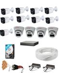 CP PLUS Full HD 13 WiredCamera Combo(16 CH HD DVR 1Nos,Colour View in Night Bullete Outdoor 9 Nos, Colour View in Night Dome Indoor 4 Nos,2TB HDD,8 CH SMPS 2Nos,Cable Bundle 1Nos